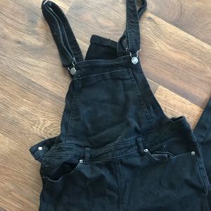 Black Denim Overalls